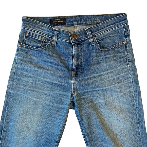J. Crew Women's Vintage Cropped Straight Leg Jeans Size 28 - Picture 4 of 8